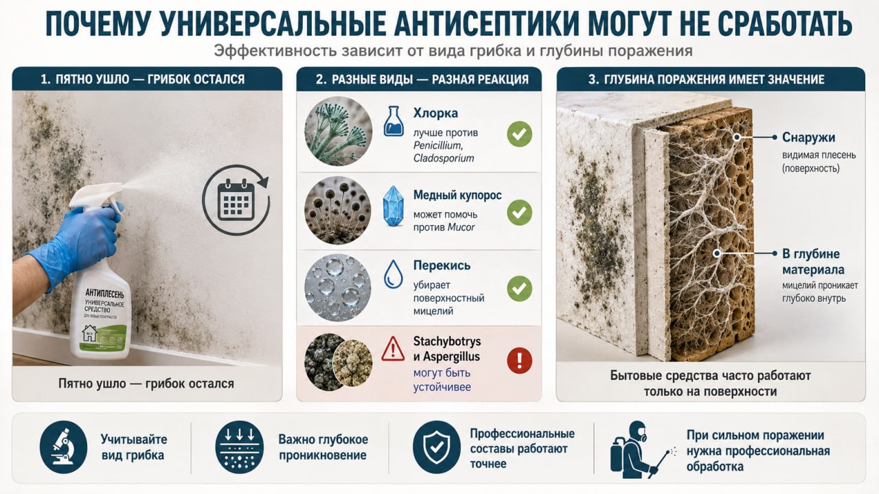 Почему универсальные антисептики могут не сработать